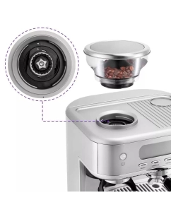 Купить Рожковая кофеварка Kitfort КТ-7113 серебристый  в E-mobi