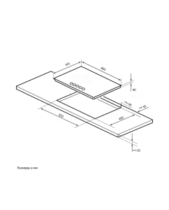 Купить Встраиваемая варочная панель газовая LEX GVG 954 BBL черный  в E-mobi