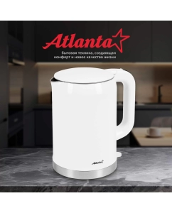 Купить Чайник электрический Atlanta ATH-2450 1.7 л белый в E-mobi