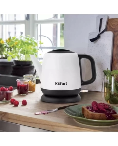 Купить Чайник электрический Kitfort KT-6112 1 л белый  в E-mobi