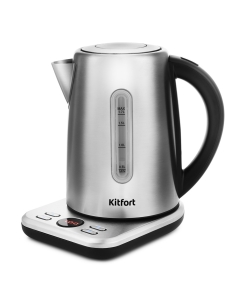 Купить Чайник электрический Kitfort КТ-661 1.7 л серебристый в E-mobi