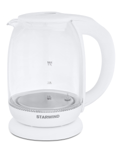 Купить Чайник электрический STARWIND SKG4215 1.7 л прозрачный, белый  в E-mobi