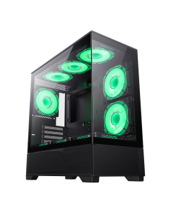Купить Корпус GameMax Vista MB Black без БП (MID-TOWER,Черн.,Зак. стекло, 1*USB3.0, 2*USB 2.0, HD в E-mobi
