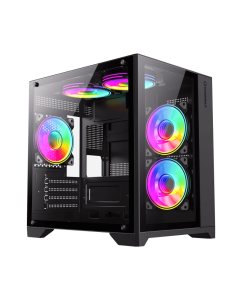 Купить Корпус компьютерный GameMax Infinity Mini Black без БП в E-mobi