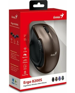 Купить Беспроводная игровая мышь Genius Ergo-8200S коричневый  в E-mobi