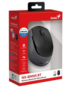 Купить Беспроводная мышь Genius NX-8000S BT серый, черный (31030034401)  в E-mobi