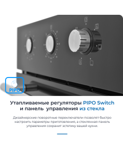 Купить Встраиваемый электрический духовой шкаф ZUGEL ZOE451B Black  в E-mobi