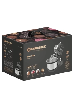 Купить Миксер Eurostek EHM-365 серебристый, черный  в E-mobi