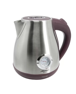 Купить Чайник электрический Atlanta ATH-2438, серебристо-бордовый в E-mobi