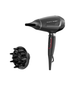 Купить Фен Rowenta CV887LF0 2200 Вт черный, розовый  в E-mobi