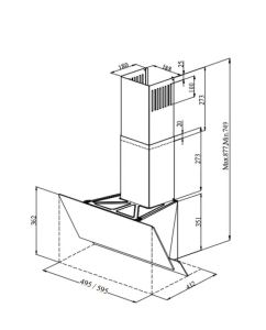 Купить Вытяжка Monsher ROUEN 60 Noir Verre  в E-mobi