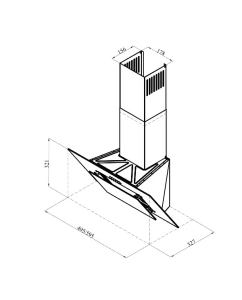 Купить Вытяжка настенная LEX Mira G 500 черная  в E-mobi