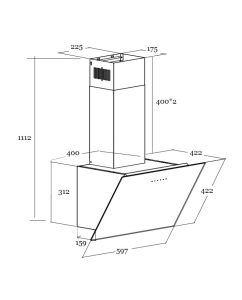 Купить Вытяжка настенная Schtoff Uno 60 черный  в E-mobi