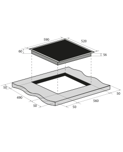 Купить Встраиваемая варочная панель индукционная ZUGEL ZIH619B черный  в E-mobi