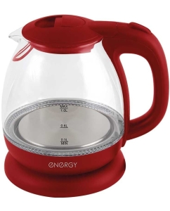 Купить Чайник электрический Energy E-296 1 л красный, прозрачный в E-mobi