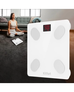 Купить Весы напольные Kitfort КТ-839 белый  в E-mobi
