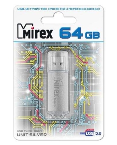 Купить Флешка MIREX Unit 64ГБ Silver (13600-FMUUSI64) в E-mobi