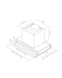 Купить Встраиваемая вытяжка Elica Boxin LX/IX/A/60, управление поворотные переключатели, нержавею  в E-mobi