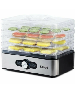 Купить Сушилка для овощей и фруктов Kitfort KT-1913 серебристый, черный в E-mobi