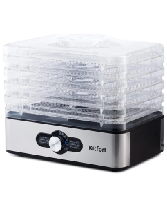 Купить Сушилка для овощей и фруктов Kitfort KT-1913 серебристый, черный  в E-mobi