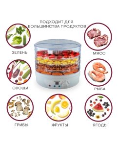 Купить Сушилка для овощей и фруктов Supra DFS-650 White  в E-mobi