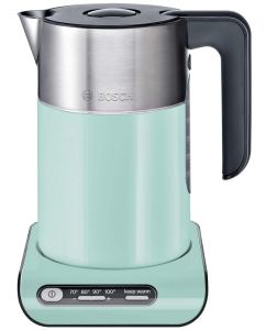 Купить Чайник электрический Bosch Styline TWK8612P 1.5 л зеленый, серебристый в E-mobi