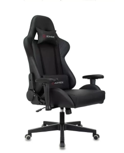 Купить Кресло игровое ZOMBIE FORMULA CARB черный, экокожа, механизм качания топ-ган в E-mobi