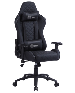 Купить Кресло игровое Cactus CS-CHR-030BL черный с подголовником. крестовина металл/пластик в E-mobi