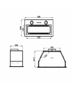 Купить Вытяжка встраиваемая MAUNFELD TRAPEZE 602M серебристый  в E-mobi