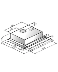 Купить Вытяжка встраиваемая ELIKOR Интегра 50П-400-В2Л черный  в E-mobi
