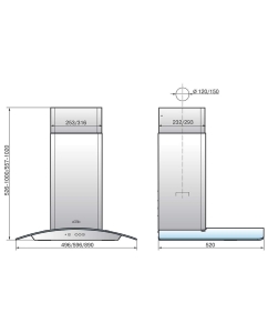 Купить Вытяжка настенная ELIKOR Аметист 60Н-430-К3Д черный  в E-mobi