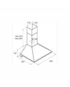Купить Вытяжка настенная JETAIR GAIA IX/A/90 серебристый  в E-mobi