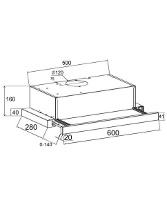 Купить Вытяжка встраиваемая LEX Hubble 600 белый  в E-mobi