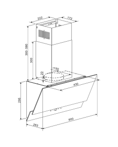 Купить Вытяжка подвесная Zigmund &amp; Shtain K 151.6 черная  в E-mobi