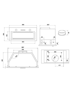Купить Вытяжка встраиваемая MAUNFELD 603EM серый  в E-mobi