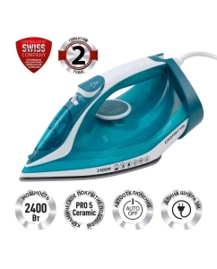 Купить Утюг Polaris PIR 2487AK, белый/бирюзовый в E-mobi