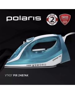 Купить Утюг Polaris PIR 2487AK, белый/бирюзовый  в E-mobi