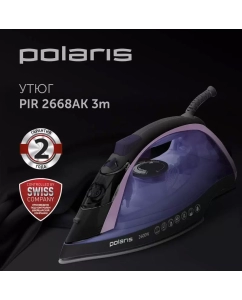 Купить Утюг POLARIS PIR 2668AK черный, фиолетовый  в E-mobi