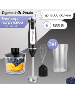 Купить Погружной блендер Zigmund & Shtain BH-242M черный в E-mobi