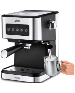 Купить Рожковая кофеварка Ufesa Monza серебристый; черный  в E-mobi