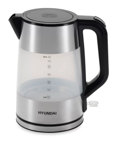 Купить Чайник электрический HYUNDAI HYK-P4026 1.9 л серебристый, черный  в E-mobi