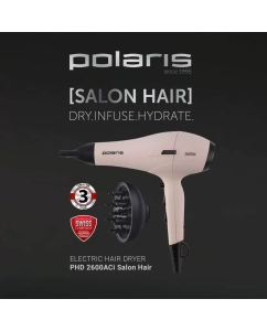 Купить Фен Polaris PHD 2600ACi 2600 Вт розовый  в E-mobi