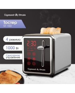 Купить Тостер Zigmund & Shtain ST-100 серебристый, серый в E-mobi