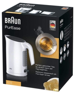Купить Чайник электрический Braun PurEaSe 1.7 л белый  в E-mobi