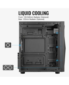 Купить Корпус компьютерный AeroCool Glider Cosmo Black  в E-mobi