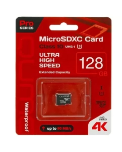 Купить Карта памяти QUMO Micro SDXC 128Гб (QM128GMICSDXC10U3NA) в E-mobi