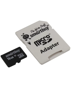 Купить Карта памяти MicroSD 16GB Smart Buy Class 10 UHS-I +SD адаптер в E-mobi