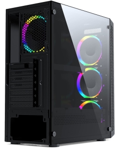 Купить Корпус компьютерный Powercase Mistral X4 Mesh LED (CMIXB-L4) Black  в E-mobi