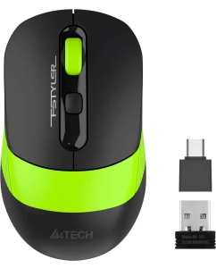 Купить Беспроводная мышь A4Tech FG10CS Air черный, зеленый  в E-mobi