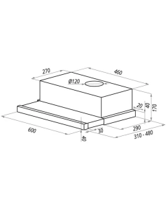 Купить Вытяжка встраиваемая MAUNFELD VS LIGHT 60 белый  в E-mobi